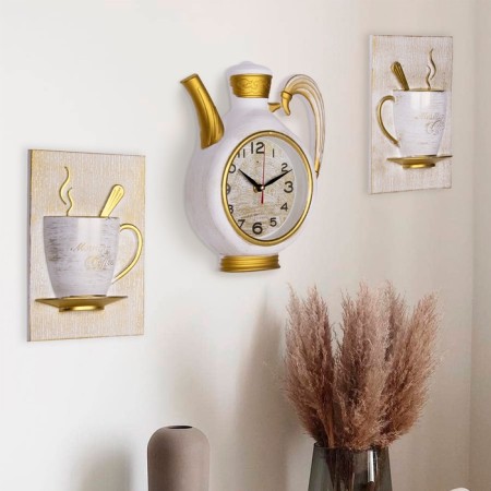 Wall-wall clocks for the kitchen "Sangino", silent, 26.5 x 24 cm, d-13 cm, white, aa-1