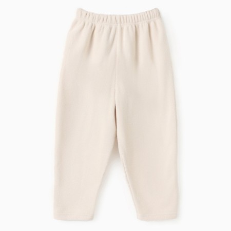 Children's pants Minaku: Fleece Soft, beige color, height 128 cm-7