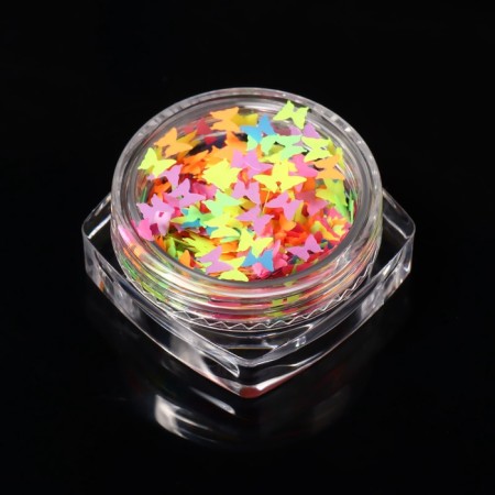 Sequins for the decor "NEON butterfly", colorful color-2
