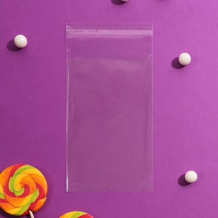 BOPP package with adhesive valve, transparent 14 x 26/3.5 cm, 30 μm-2