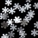 Sequins for decor "snowflakes", silver color