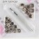 Installation buttons, omega (o-shaped), d = 13 mm, 6 pcs, with the installer, silver color