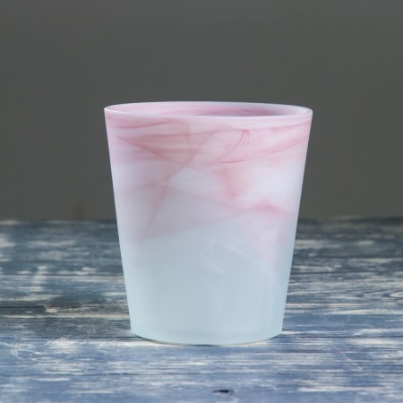 Kashpo "Balzamin" alabaster pink-matte 1.2 liters