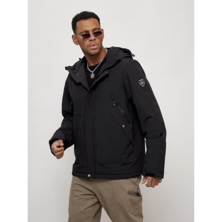 Sports male jacket, size 48, black color-6