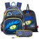 Frame backpack 35 x 28 x 15 cm, Across 178, filling: bag, pencil case, blue ACR22-178-2