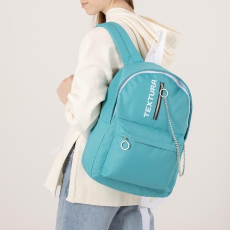 School backpack from lightning textiles, 1 pocket, textura, blue color-5