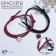 Bracelets "Demetrons" on a magnet, diamonds, black-bordel color, 7 cm