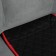 Kittens in the front seat, velor, size 35 x 130 cm, black with red edging