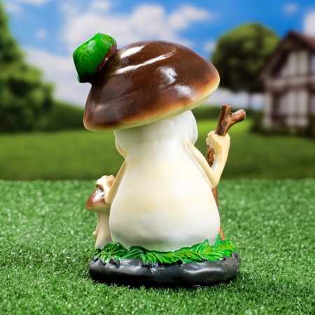 Garden figure "Fairytale mushroom Borovik" 12.5x10.5x18cm-2