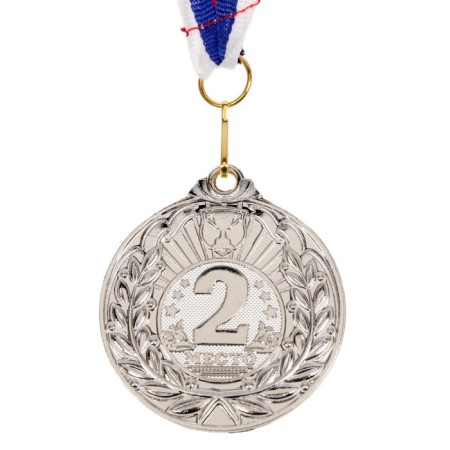 Prize medal 060 diam 5 cm. 2 place. Color ser. With a ribbon-2