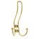 Hook furniture tundra TKT002, three -rod, gold