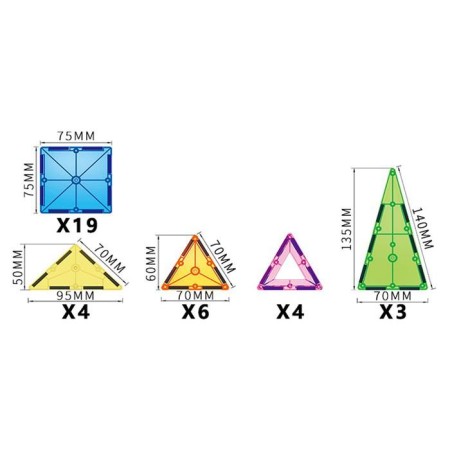Magnetic designer "Geometric figures", 36 parts-2