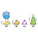 Magnetic designer "Geometric figures", 36 parts