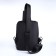 Male sling bag from textiles, with USB, black color