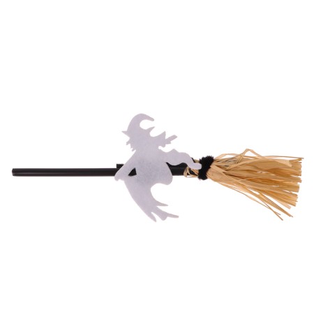 Hair clamp "Witch on a broomstick", Mix color-6