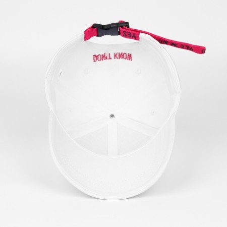 Women's cap YES/No, with tape, white color, rr 56-3