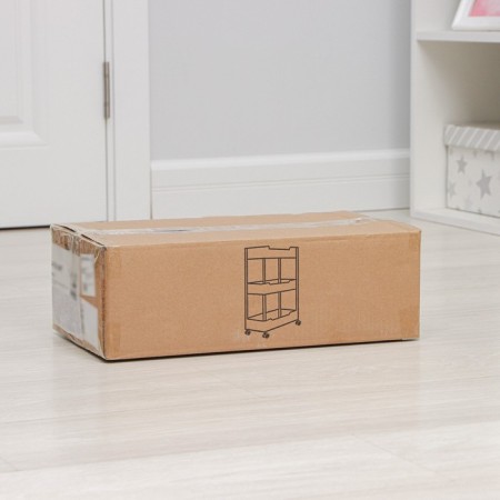 2-tier eve on wheels, 40 × 13 × 31 cm, white color-7
