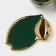 Tea couple ceramic "Livona", 3 objects: a cup of 200 ml, a saucer d = 14 cm, spoon, emerald color