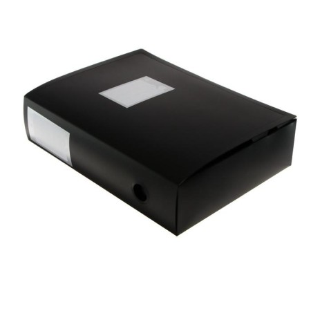 A4 archive folder A4, a spine of 80 mm, plastic, calligrata, cut fastener, black, up to 700 sheets-1