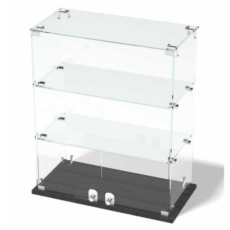 Bathene window, 2 shelves, 600 × 300 × 700 chip, glass, gray color-1