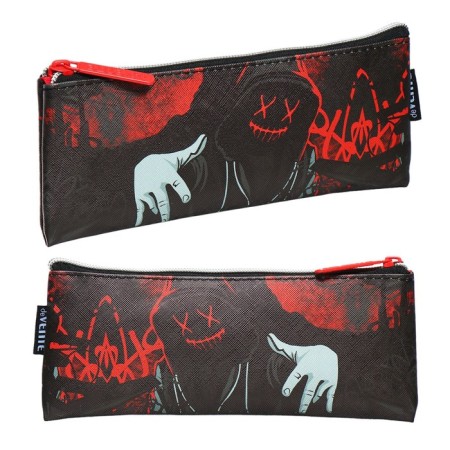 Penal soft, 1 compartment, 90 x 215 x 10 mm, flat, Devente, Hoodie Man, Artificial leather 7024403