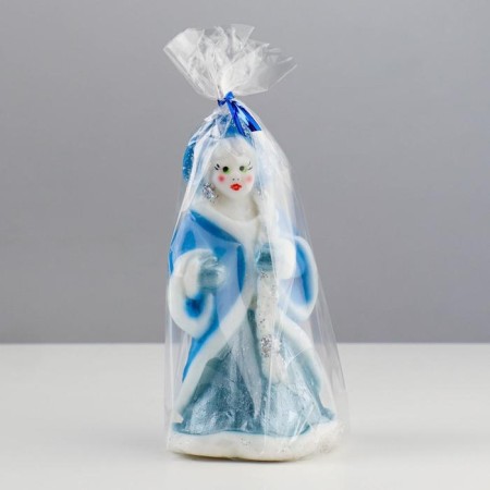 Decorative candle "Snow Maiden with a long oblique" mix, 13 cm-5