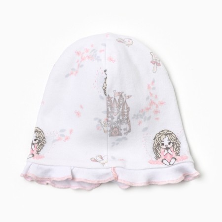 Baby hat, pink color, size 36-38 (0-1 months)-2