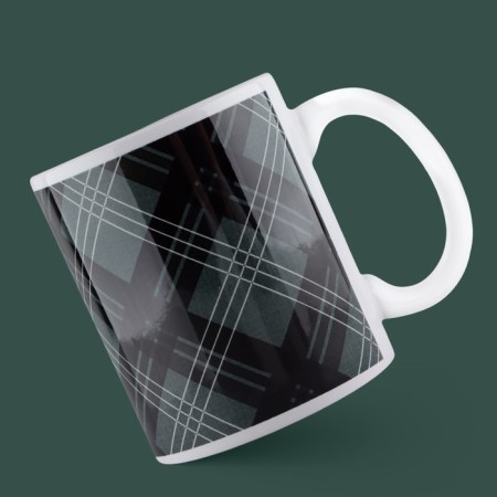 Ceramic “Real Man” mug Mikhail, 320 ml, dark green color-2
