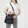 Backpack - female bag, artificial leather, black color