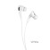 Hoco M1 Pro headphones, wired, vacuum, microphone, Type-C, 1.2 m, white