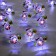 Garland “thread” 2 m Rosa with nozzles “snowman”, ip20, silver thread, 20 LED, white glow, 2 modes, AAX2
