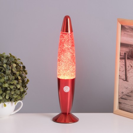 Lava-lamp "Rocket" 1x30W E14-R39 (sparkles) red 8x8x34cm-1