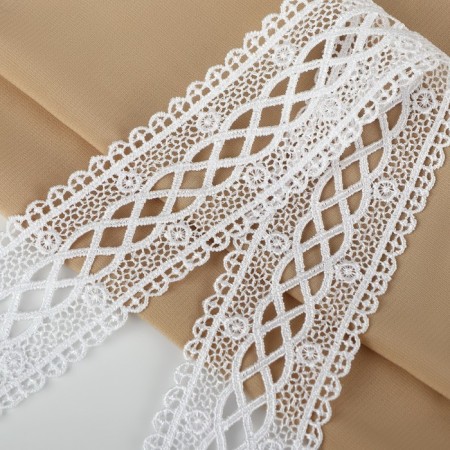 Lace Hipure, 40 mm × 11 ± 1 m, white color-1