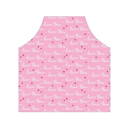 Apron kitchen with a photo print "Love You", adjustable, size OS-2