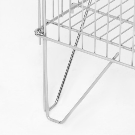 Drilling basket, collapsible, 62 × 62 × 80 cm, chromium color-1