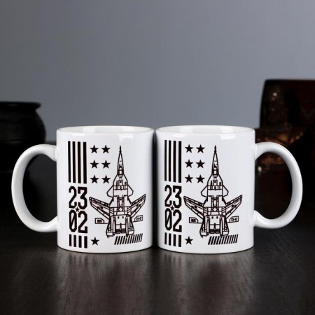 Sublimation mug "23.02 fighter", with application
