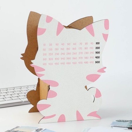 Wooden piggy bank "Cat"-2