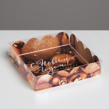 Box for confectionery products with PVC “Everything will work out”, 13 x 13 x 3 cm, New Year