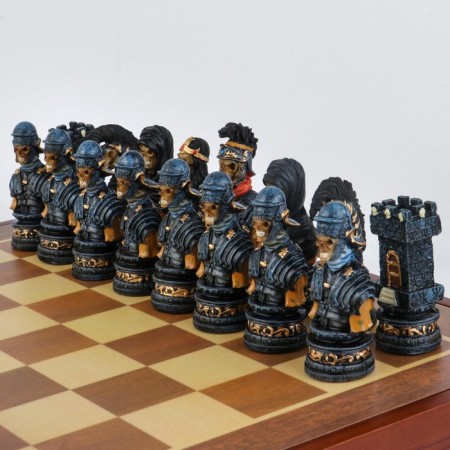 Chess wooden gift souvenir "Death Valley", 36 x 36 cm, King H-7.5 cm, paws H-6.5 C-4
