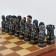 Chess wooden gift souvenir "Death Valley", 36 x 36 cm, King H-7.5 cm, paws H-6.5 C