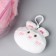 Children's "Bunny" bag with a toy inside, 20 cm, pink color