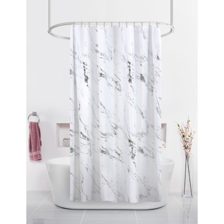 Bath curtains dasch 180x200 cm, BT-829983, silver in marble