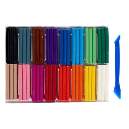 Plasticine soft (wax) 16 colors of 196 g of "bee", with a stack, cardboard packaging 280030n-5