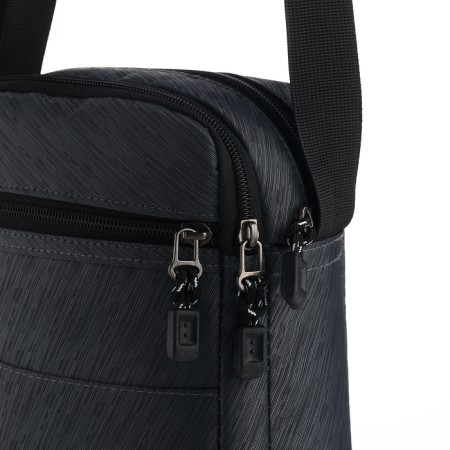 Men's bag 20*8*23, 2 Otv on a zipper, n/k, gray-3