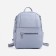 Women's backpack made of artificial leather with a zipper, 4 pockets, bag, gray-blue color