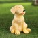 Garden figure "puppy" beige, 23x18x15cm