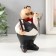 Polystone souvenir with an opener "Waiter with a bottle of wine" 9.7x6.4x13.8 cm