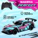 Radio controlled car Perfect, light effects, works on batteries, turquoise color