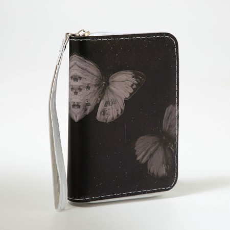 Children's wallet with lightning, black color