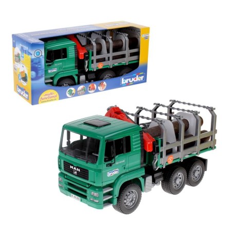 MAN LAMS, with a portable crane and logs